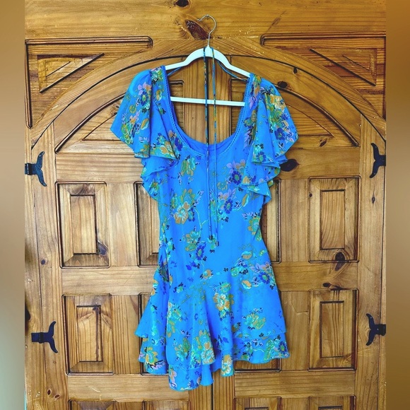 ***NEW WITH TAGS ***Free People Flirty Floral Mini Dress - Picture 4 of 7